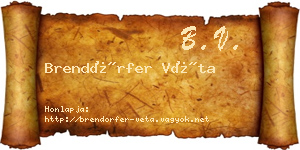 Brendörfer Véta névjegykártya